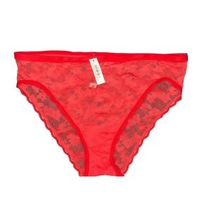 Adore Me Vibrant Red Lace Panties